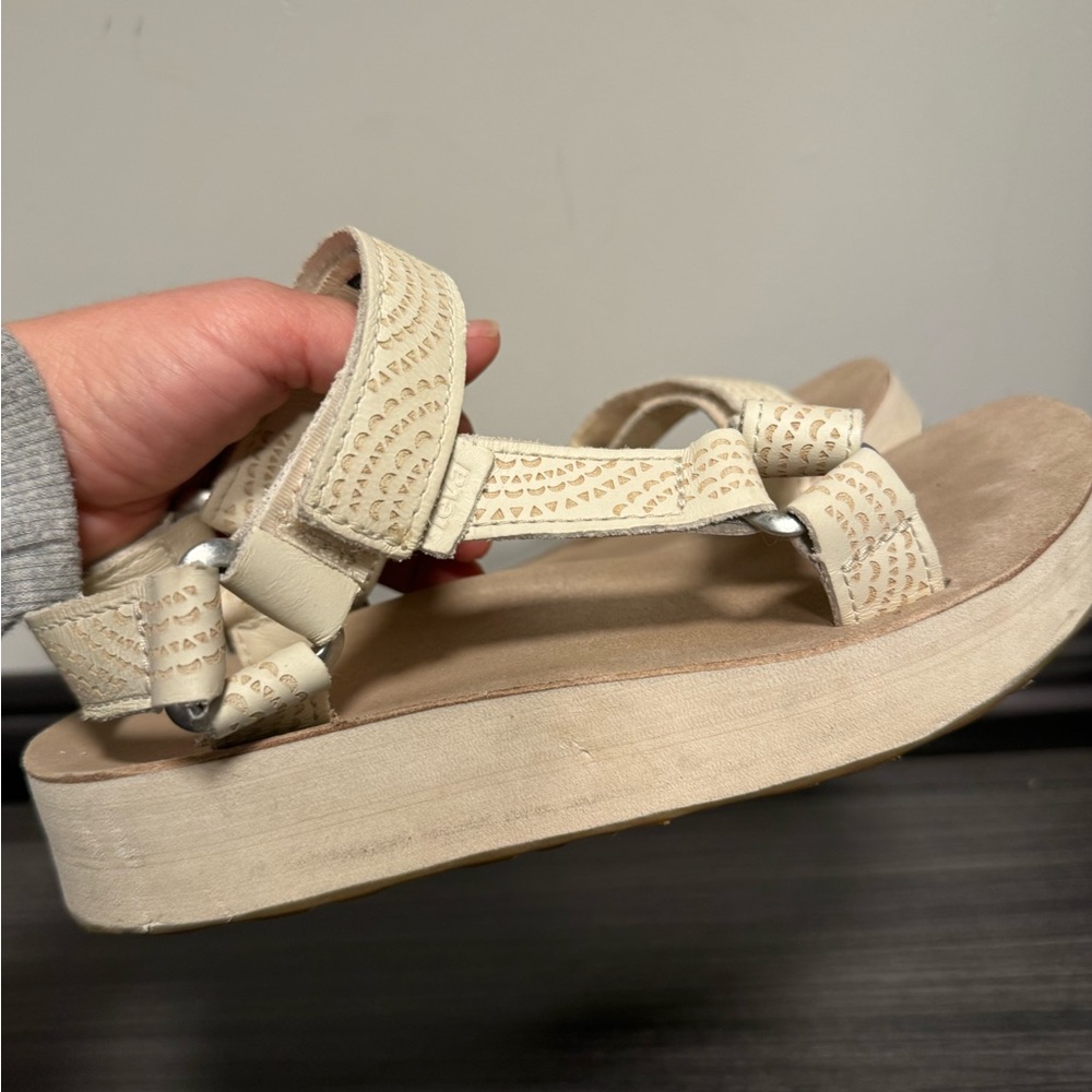 Teva Cream Sport Sandals with Adjustable Straps